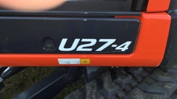 2017 / Mini pelle Kubota U27-4 / 2,5 T – Image 12