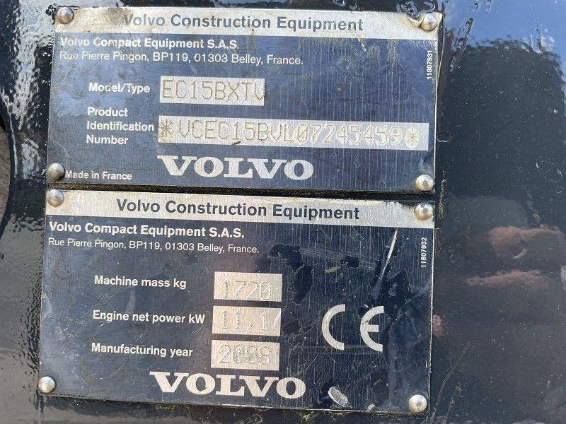 2008 / Mini Pelle Volvo EC 15 / 1,7 T – Image 14