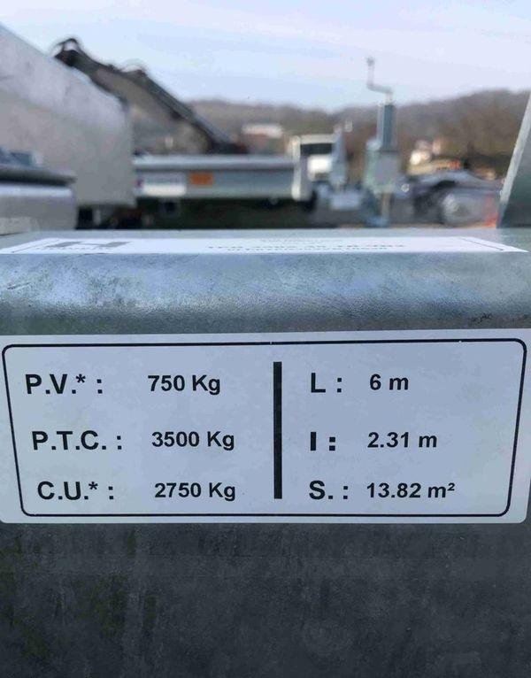 2020 / Remorque porte engins Hubiere TPG 3502, 3.5 Tonnes – Image 4